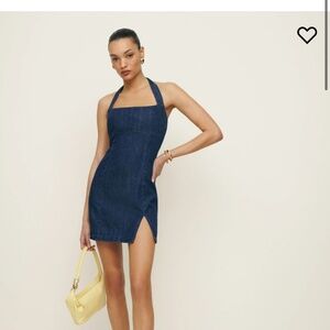 Reformation Isha Denim Mini Dress Austin - Size 8